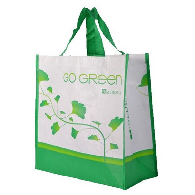 Recycled Laminated Shopper Bag (14"x 16"x 6")