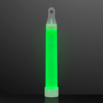 4" Green Mid-Sized Glow Sticks with Lanyard - BLANK