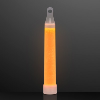 4" Orange Mid-Sized Glow Sticks with Lanyard - BLANK