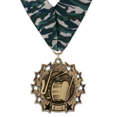 2 1/4" Band TS Medal w/ Stock Millennium Neck Ribbon