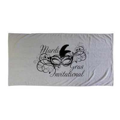 Cool Gray Terry Velour Beach Towel (32"x64"')