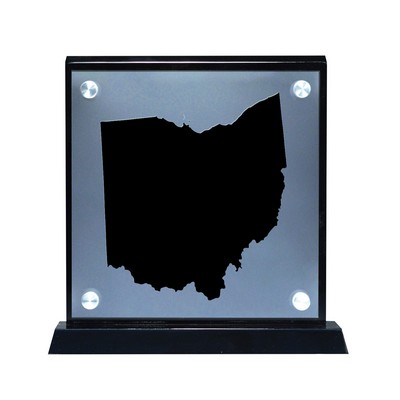 Floating Ohio Map Shape Award