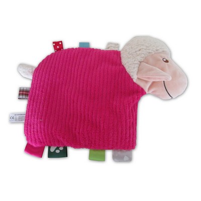 Custom Plush Sheep Tag Blankie