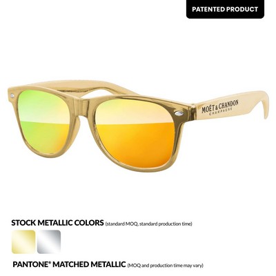 Metallic Retro Mirror Sunglasses