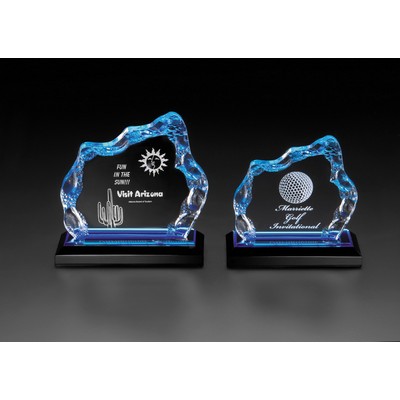 Large Blue Acrylic Glacier Award