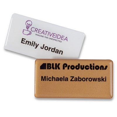 3" W x 1.5" H - PVC Name Badge