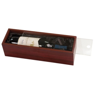 Rosewood Wine Box Clear Lid