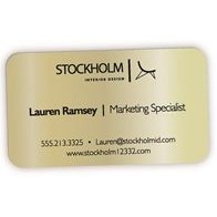 Aluminum Business Cards - Gold (1 Side Imprint)