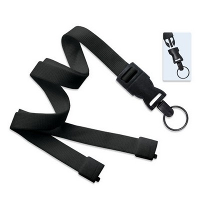 5/8" Polyester Lanyard with Breakaway and Quick Release (Split Ring)