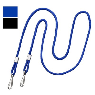 1/8" Open-Ended Event Lanyard/Face Mask Holder with 2 Swivel Hooks