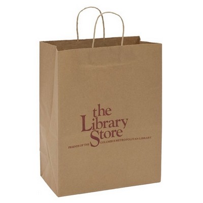 Natural Kraft Paper Mart Shopping Bag (13"x7"x17")