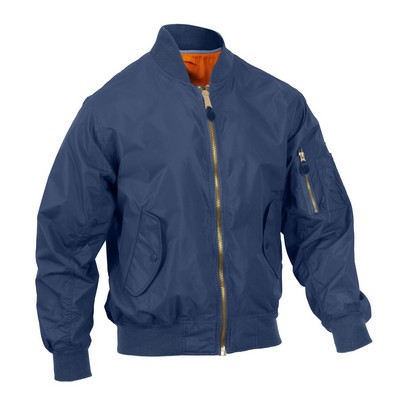 Navy Blue Lightweight MA-1 Flight Jacket