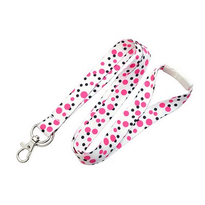 Polka Dot Breakaway Lanyard (Pink)