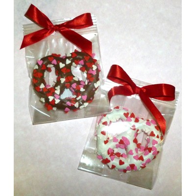 Valentine Hearts Pretzel Knot Giant Snowman Pop