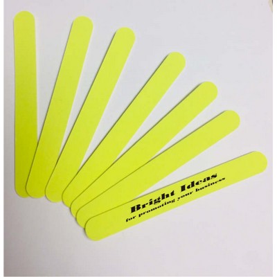 NEON YELLOW Emery Board Standard Size Nail File 4.6" x .5"