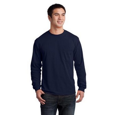 Gildan® Ultra Cotton® 100% Cotton Long Sleeve T-Shirt w/Pocket