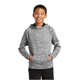 Sport-Tek® Youth PosiCharge® Electric Heather Fleece Hooded Pullover