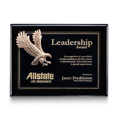 Flying Eagle (S) Plaque - Black 9"x12"