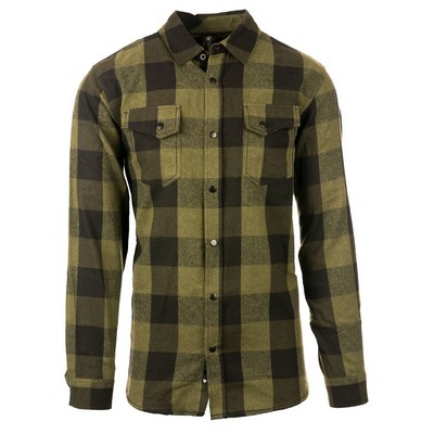 Burnside Men's Snap-Front Flannel Shirt