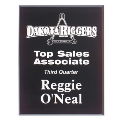 Solid Black Border Clear-Plaque Acrylic (9" x 11")