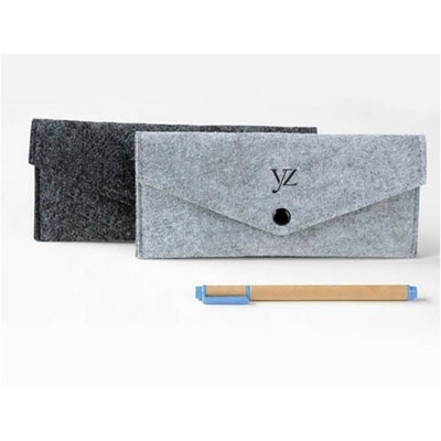 Non Woven Felt Pencil Case With Button