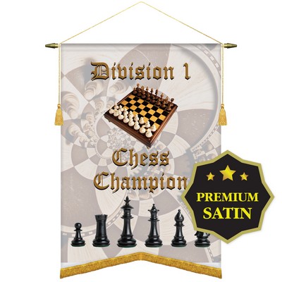 22" x 30" Premium Podium Banner Angle Cut/Fringe