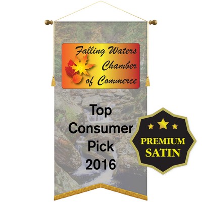 26" x 48" Premium Podium Banner Angle Cut/Fringe