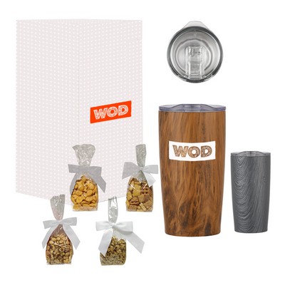 Wood-Like Mountain Top Tumbler with Stuffer Package in Box