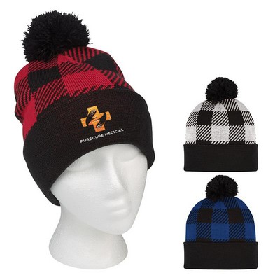 Northwoods Pom Beanie With Cuff