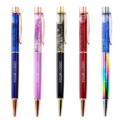 Bling Bling Crystal Pen Colorful Oil Floating Ballpoint Pens