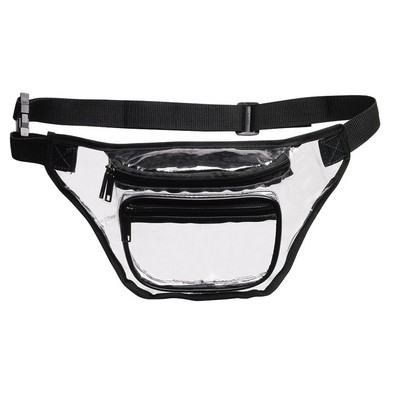 3-Zipper Clear Fanny Pack