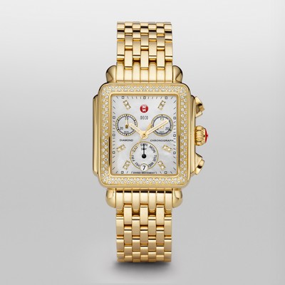 Ladies Signature Deco Gold Diamond, Diamond Dial