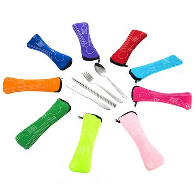 Cutlery w/Neoprene Case (4 Pieces Set)