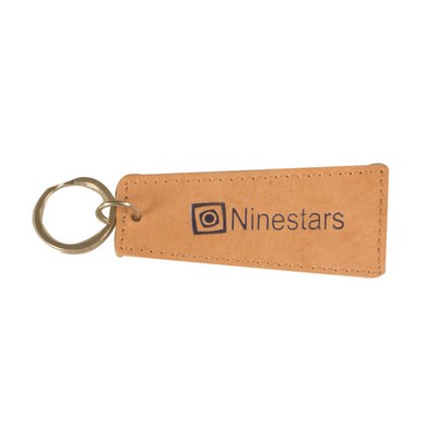 Floating Piece Leather Key Tag (3.35"x1.57")