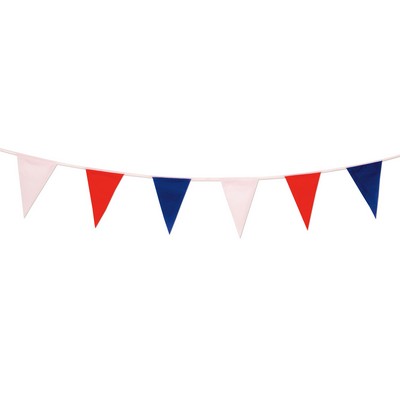 60' Red, White & Blue Pennant String