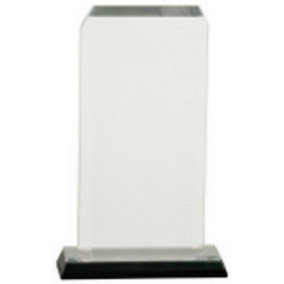 3 1/2" x 7 1/2" Silver Clipped Corner Impress Acrylic Award