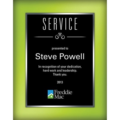 8" x 10" Splash of Color Plaque - Black & Lime Green