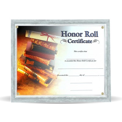 White Marble Certificate Holder Plaque (10½" x 13")