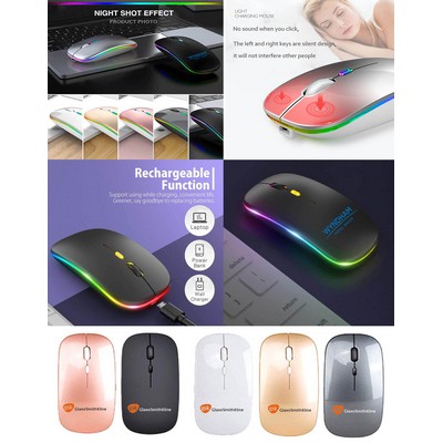 Kidder LED Wireless Mouse with Built-in rechargeable battery