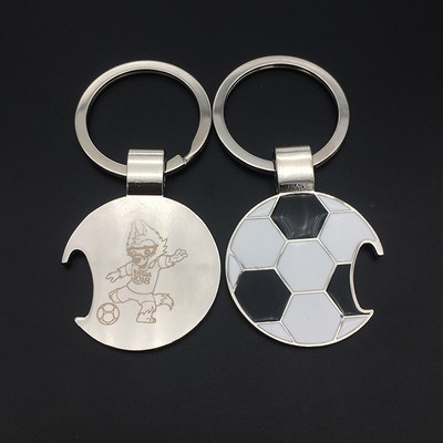 Football Bottle Shaped Opener Keychain