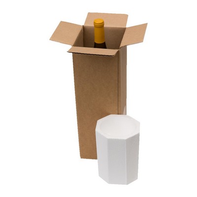 1-Bottle Styrofoam Wine Shipper