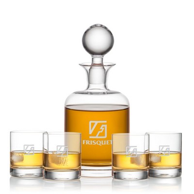 Dresden Decanter & 4 On-the-Rocks