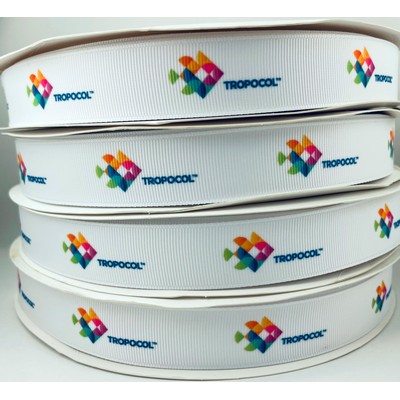 5/8" Sublimated grosgrain ribbon, full color printing.