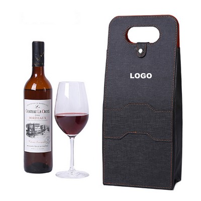 PU Leather Case Beer Wine Bottle Bag