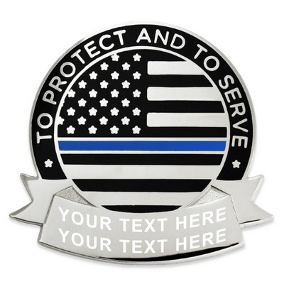 Thin Blue Line Pin - Engravable