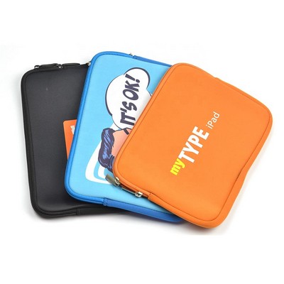 12" Neoprene Full Color Laptop Tablet Case with Horizontal Zipper