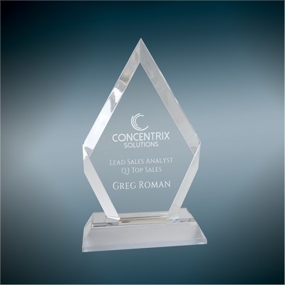 7" Silver Frosted Base Diamond Award