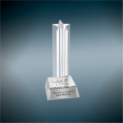 6.75" Silver Star Column Acrylic Award