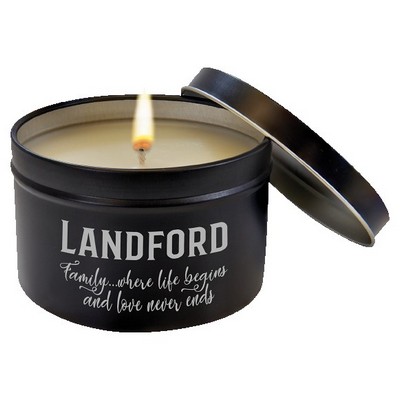 Fresh Pine Candle in a Black Metal Tin, 8 oz