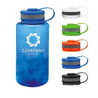 38 Oz. Plastic Sports Bottle w/Wide Opening